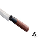 「㐂.」KITEN 槌目、ペティナイフ100mm、SUS420J2ステンレス鋼、茶合板ハンドル