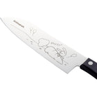 Animarch, Rabbit Model, 6.5 inch SUS420J2 steel, Santoku type Double Edged, Plywood Handle(deep purple)