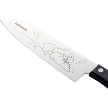 Animarch, Rabbit Model, 6.5 inch SUS420J2 steel, Santoku type Double Edged, Plywood Handle(deep purple)