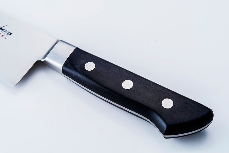 TSマダムナイフ、牛刀210mm、クロームモリブデン鋼、口金付き、積層強化木ハンドルモデル
