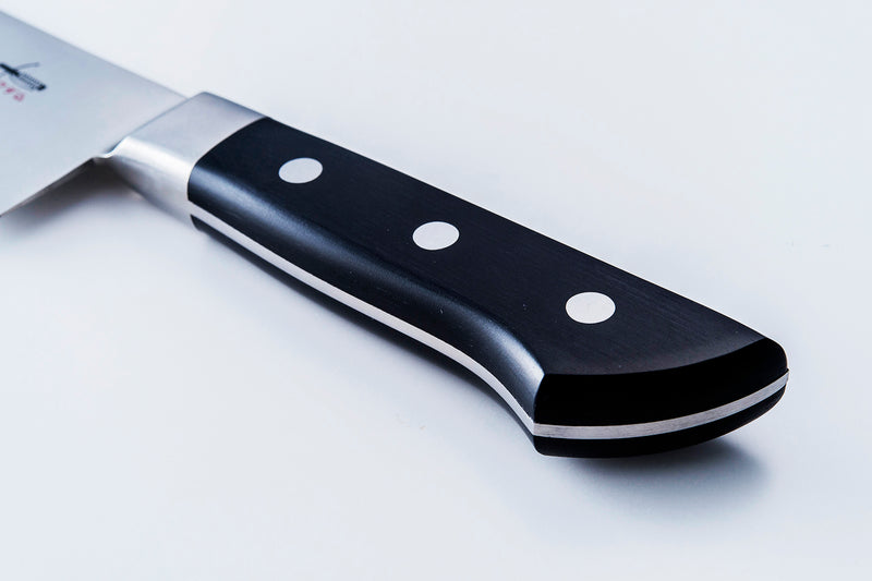 TSマダムナイフ、三徳包丁170mm、クロームモリブデン鋼、口金付き、積層強化木ハンドルモデル