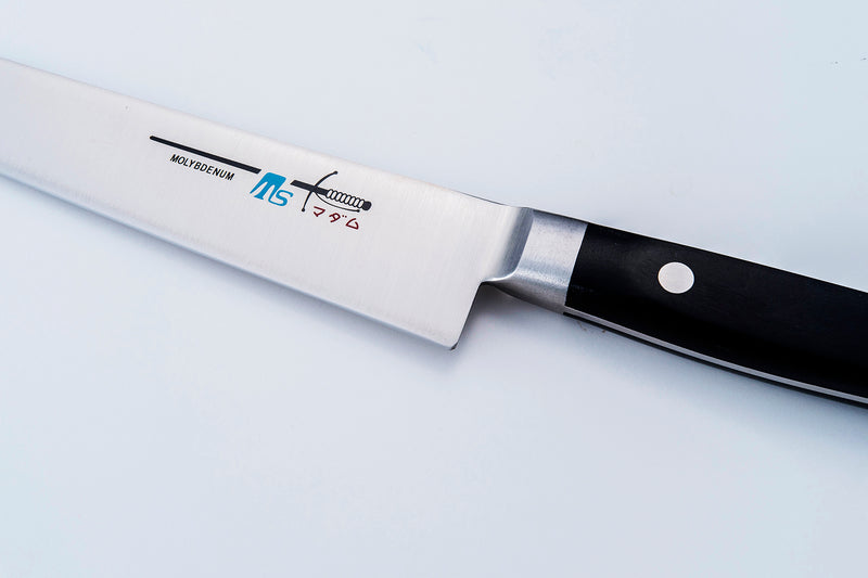 TSマダムナイフ、ペティナイフ150mm、クロームモリブデン鋼、口金付き、積層強化木ハンドルモデル