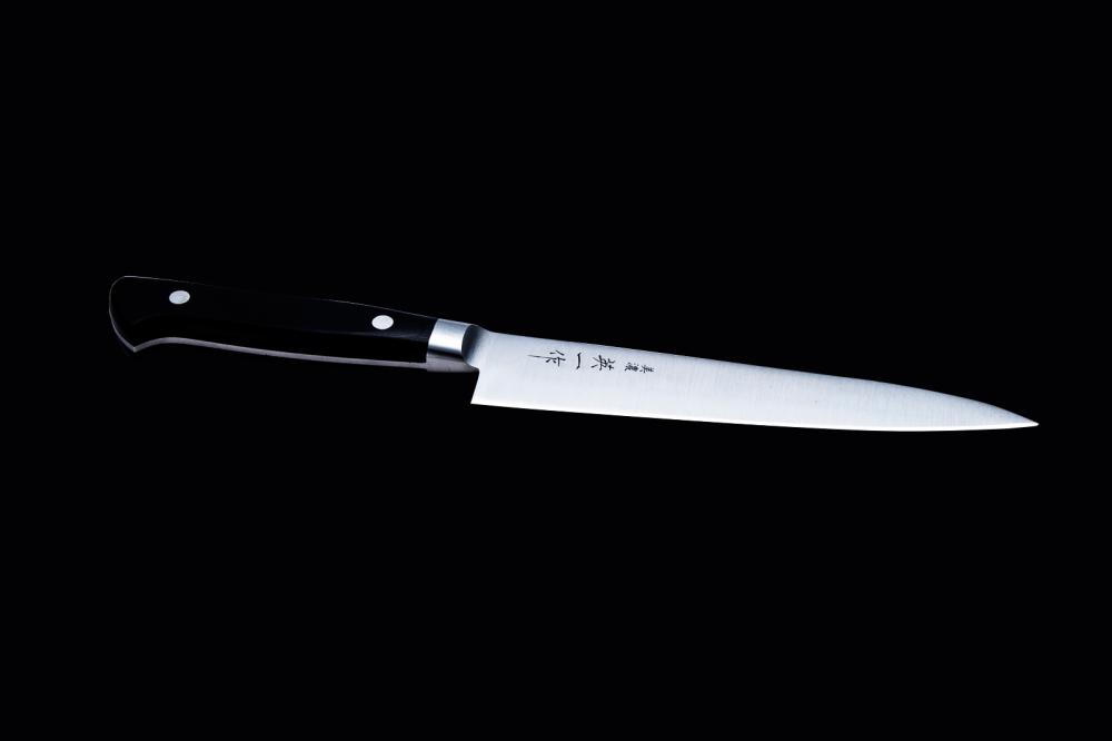 MINO HIDEICHI SAKU, 5.9 inch Forged VG1,  Petit type Double Edged, Plywood Handle