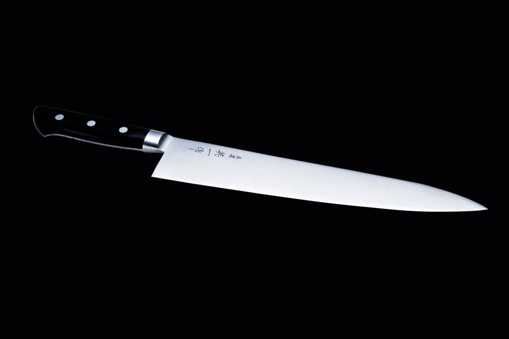 MINO HIDEICHI SAKU, 10.6 inch Forged VG1,  Gyuto type Double Edged, Plywood Handle