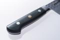 MINONOKUNI HIRO, 7.1 inch Forged VG10 with 16 Layers of Hammered Stainless Steel Damascus, Santoku type Double Edged, Green Micarta Handle