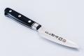 MINONOKUNI HIRO, 3.2 inch Forged VG10 with 16 Layers of Hammered Stainless Steel Damascus, Paring type Double Edged, Black Micarta Handle