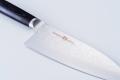 Shikisai MIYAKO, 6.5 inch AUS8 molybdenun vanadium steel  with 33 Layers of  Stainless Steel Damascus, Deba type Single Edged, Plywood Handle