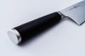 Shikisai MIYAKO, 6.5 inch AUS8 molybdenun vanadium steel  with 33 Layers of  Stainless Steel Damascus, Deba type Single Edged, Plywood Handle