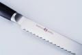 Shikisai MIYAKO, 9.5 inch AUS8 molybdenun vanadium steel  with 33 Layers of  Stainless Steel Damascus, Bread knife type Double Edged, Plywood Handle