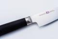 Shikisai MIYAKO, 5.1 inch AUS8 molybdenun vanadium steel  with 33 Layers of  Stainless Steel Damascus, Petit type Double Edged, Plywood Handle