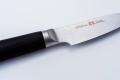 Shikisai MIYAKO, 3.2 inch AUS8 molybdenun vanadium steel  with 33 Layers of  Stainless Steel Damascus, Paring type Double Edged, Plywood Handle