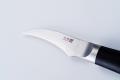 Shikisai MIYAKO, 2.4 inch AUS8 molybdenun vanadium steel  with 33 Layers of  Stainless Steel Damascus, Peeling type Double Edged, Plywood Handle